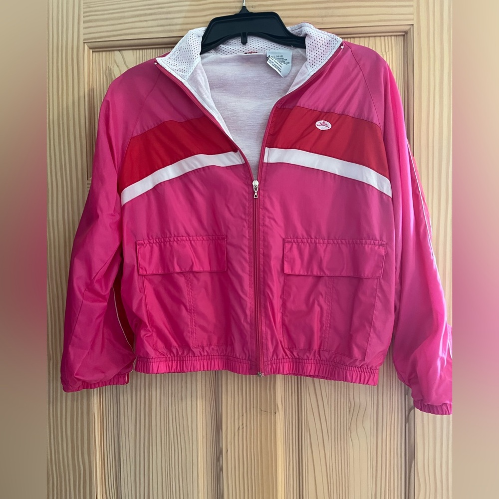 Hanes Sport Pink and‎ Red Jacket size 10-12